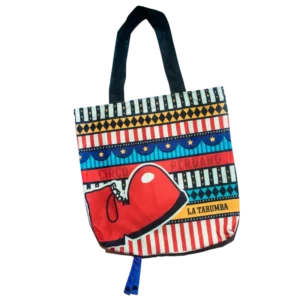 Bolso plegable con diseño colorido del circo La Tarumba bolso plegable Bota Tarumba