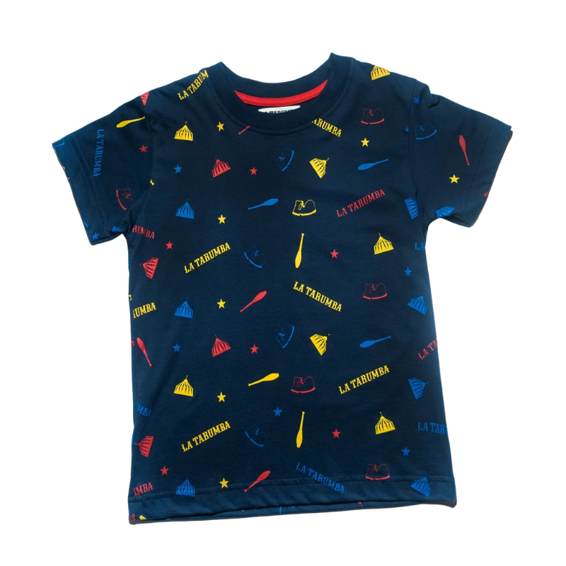 Polo para niños de La Tarumba con estampado de circo polo tarumba