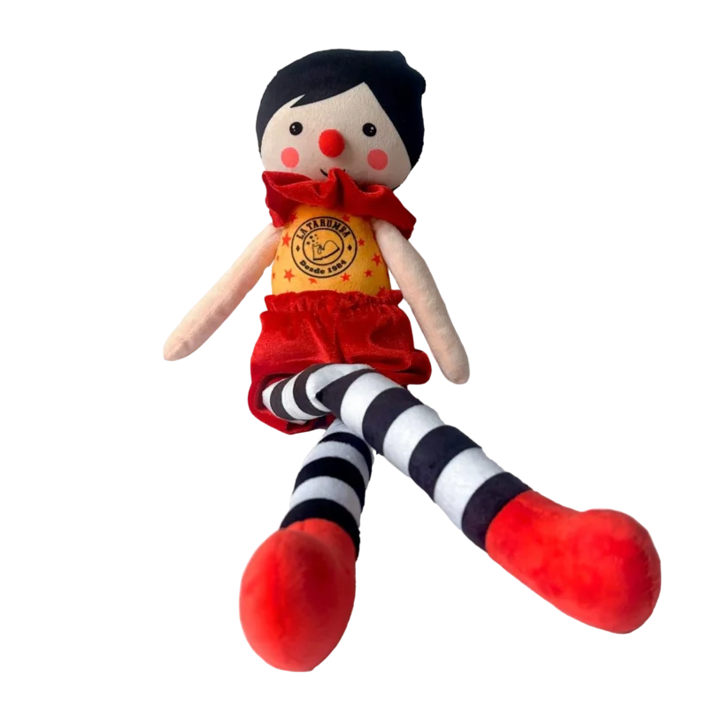 Muñeco de payaso de peluche con ropa colorida y cara sonriente muñeco payaso Tarumbito